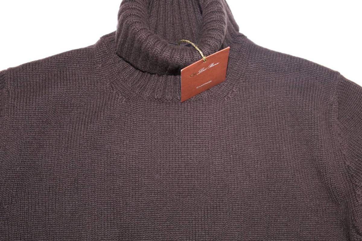 新品 Loro Piana カシミヤ100% タートルネックセーター 50 Lサイズ