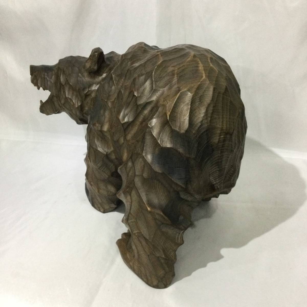 木彫り 熊 北海道 荒良作 【中古】 - 彫刻・オブジェ