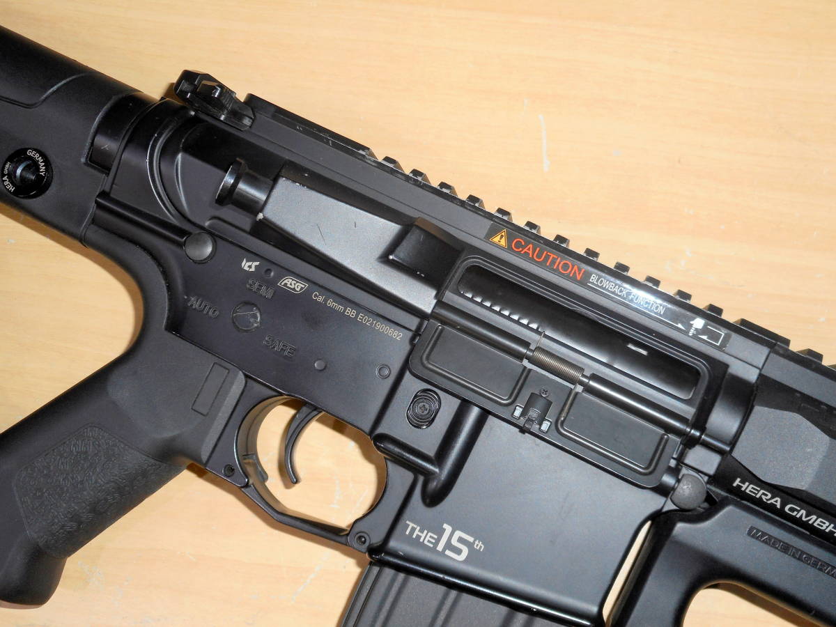 ICS×ASG 電動ガン HERA ARMS CQR ブラック SSS 2.0 電子トリガーユニット搭載 フラッシュハイダー欠品_画像4