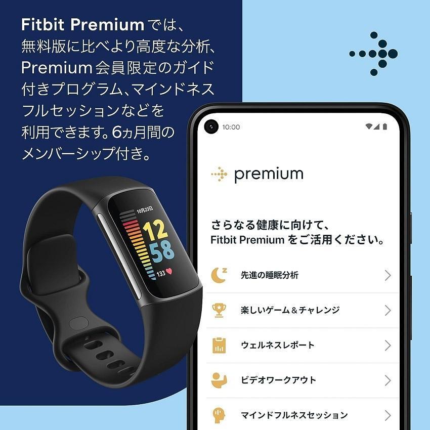 Suica対応Fitbit Charge 5 トラッカー ブラック/グラファイト_画像6