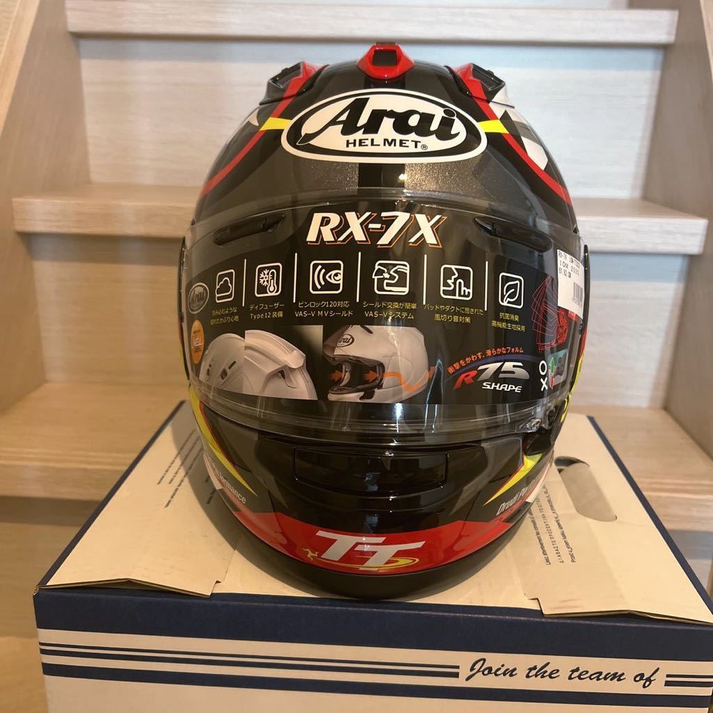 限定モデル Arai アライ RX-7X IOM-TT2023 ヘルメット マン島 XL 61-62cm_画像2