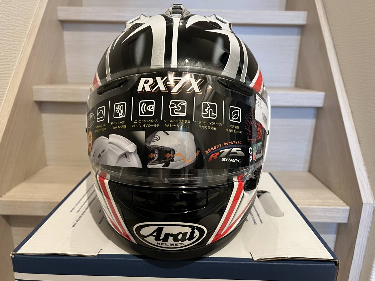 Arai アライ RX-7X NAKANO 中野 ナカノ X ヘルメット 59-60cm L 56デザイン 56design_画像2