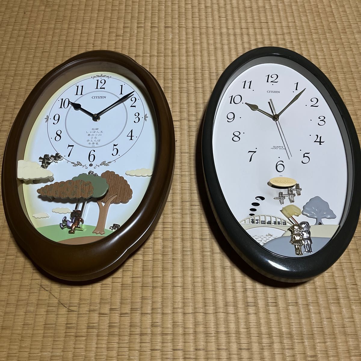 シチズン 掛け時計 メロディ からくり時計 ジャンク 2点セット シチズン 掛け時計 メロディ からくり時計 ジャンク 2点セット