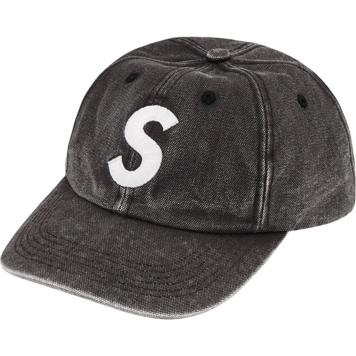 Supreme Pigment Canvas S Logo 6-Panel Cap Black シュプリーム ピグメント キャンバス Sロゴ キャップ ブラック