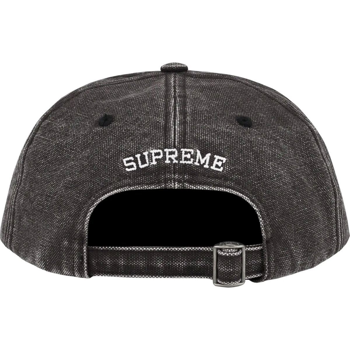 Supreme Pigment Canvas S Logo 6-Panel Cap Black シュプリーム