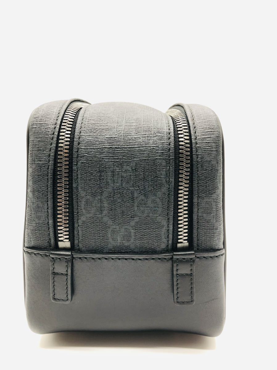 グッチ GUCCI バッグ ポーチ トイレタリーケース 化粧ポーチ GGスプリームキャンバス ブラック×グレー 368556 KGDHR 1078