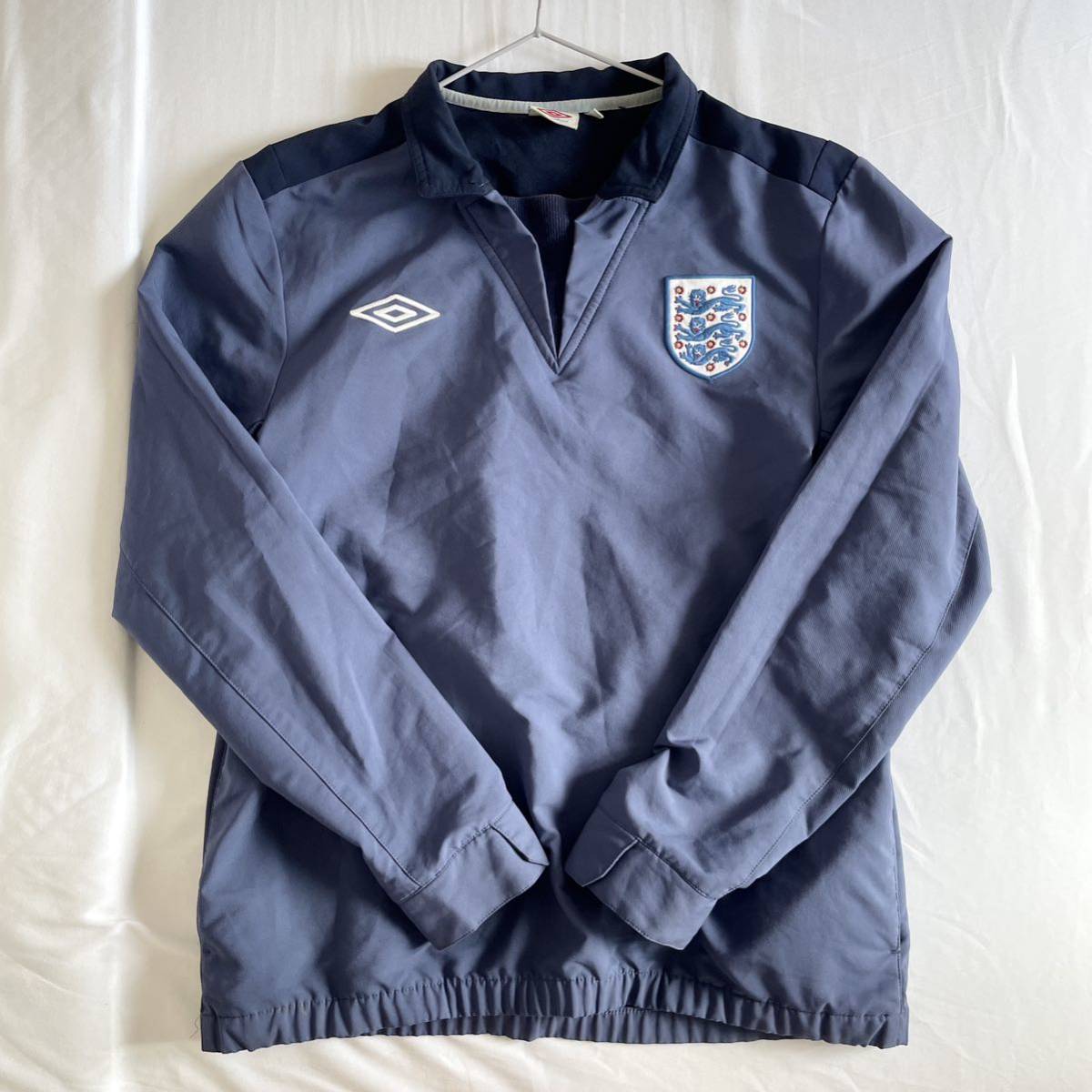 Umbro England Vintage ドリルトップ ピステ ネイビー M-