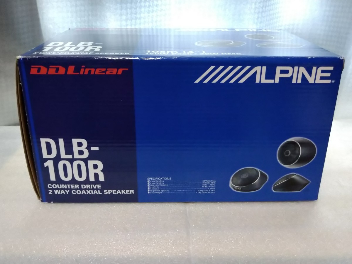 ALPINE DLB-100R COUNTER DRIVE 2WAY COAXIAL SPEAKER 10cm 150W 30W センタースピーカー コアキシャル 新品未使用品 アルパイン 5.1chなどの画像6