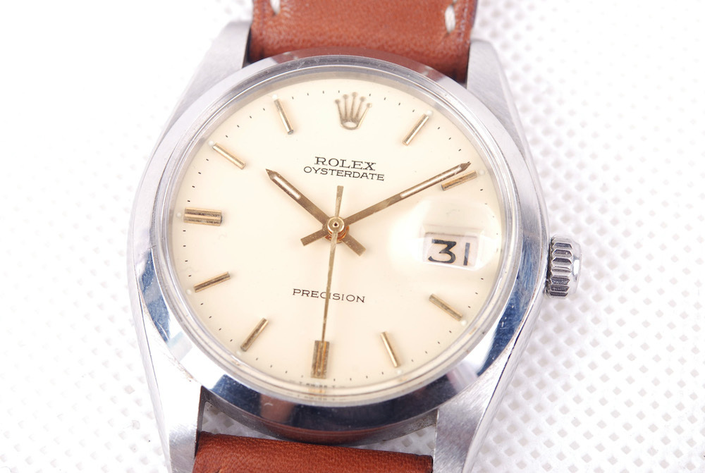 【美品】Rolex/ロレックス Oysterdate/オイスターデイトPrecision/プレシジョン Ref.6694 Cream Stick Dial 手巻き 腕時計