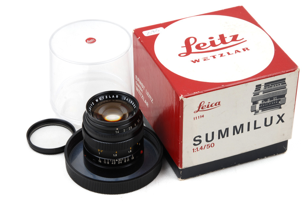 美品】Leica/ライカ SUMMILUX-M 50mm f1.4 E43 ブラック 二代 ドイツ産