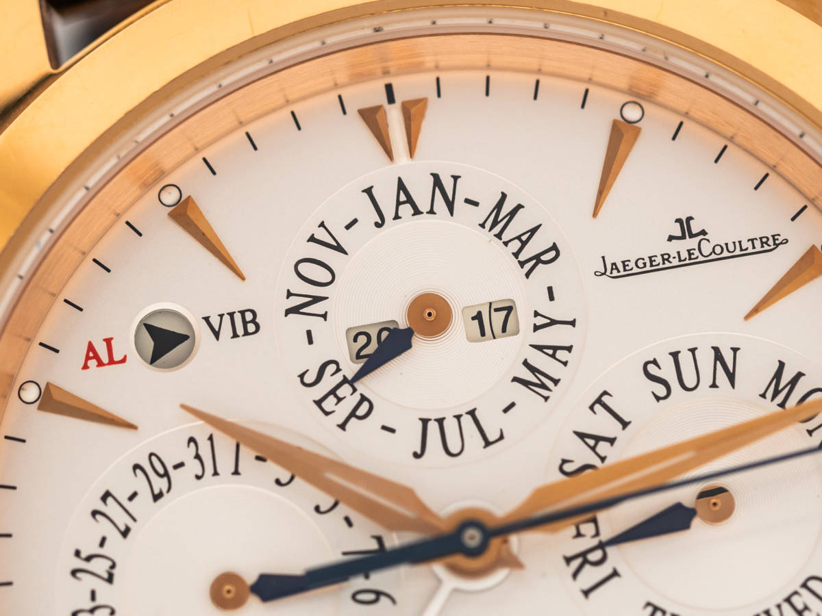 *JAEGER LECOULTRE* Jaeger-Le Coultre тормозные колодки Grand reveiyu Perpetual календарь K18RG высший класс наручные часы редкий!! трудно найти!!