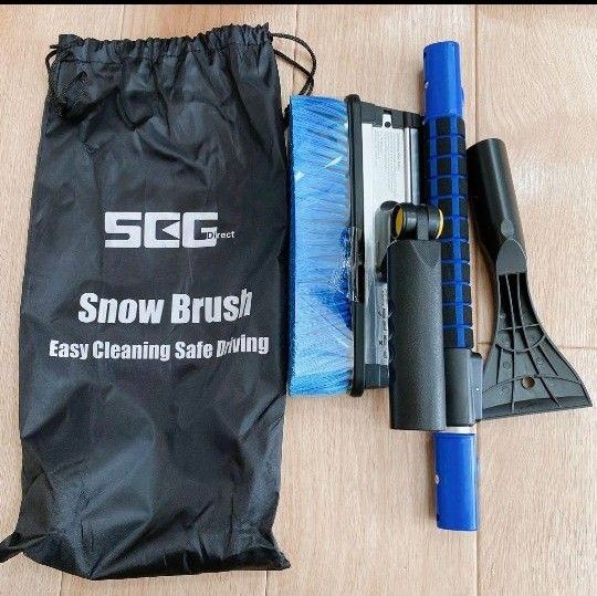 SEG Direct スノーブラシ 車用 雪かき トラック ブラック&ブルー