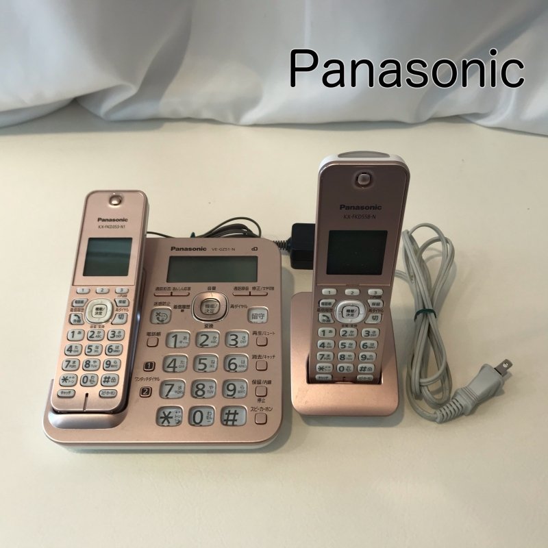 Ｐａｎａｓｏｎｉｃ パナソニック ＶＥ－ＧＺ５１ 固定電話 ピンク ホワイト 子機付属 家電 回線 受話子機 電化製品/252