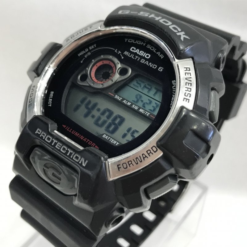 ＣＡＳＩＯ カシオ Ｇ－ＳＨＯＣＫ Ｇショック タフソーラー 電波 腕時計 ＧＷ－８９００ ブラック ラバー アナログ 時計/248