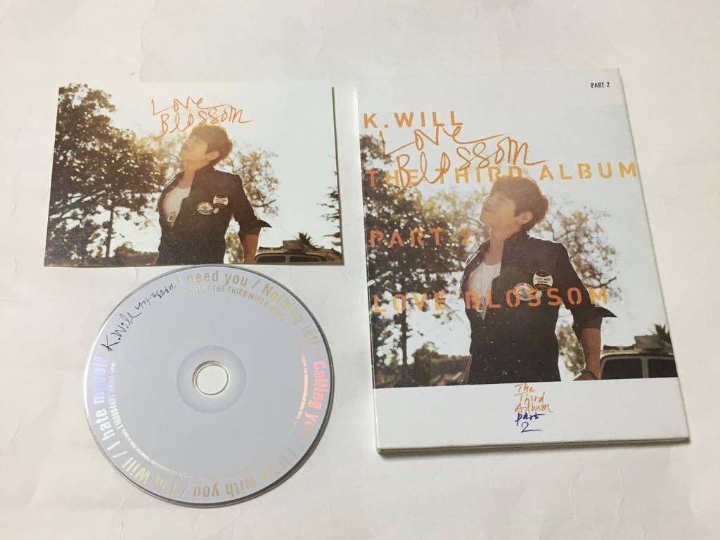 送料込み　K.WILL　CD　The Third Album　PART 2　3集　3rd　☆LOVE BLOSSOM☆　7曲　韓国盤　K-POP_画像1