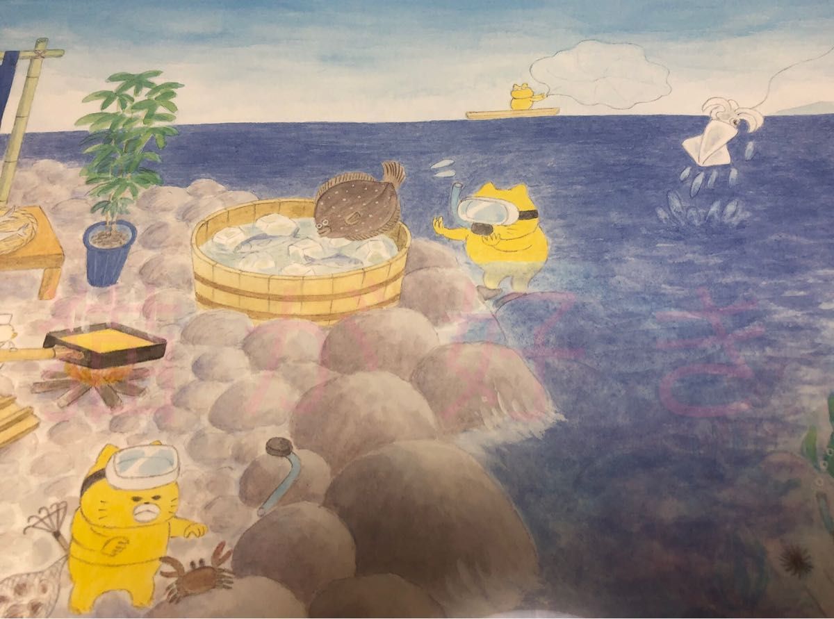 ノラネコぐんだん】おすしやさん 複製原画 工藤ノリコさん直筆 ノラネコぐんだん】おすしやさん 複製原画 工藤ノリコさん直筆