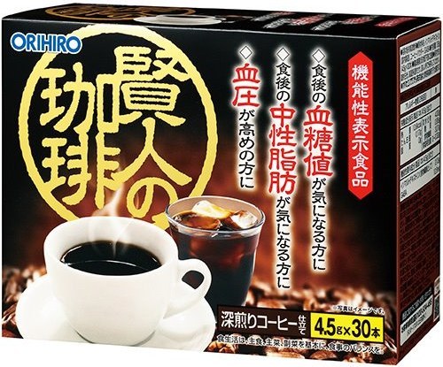 【機能性表示食品】2箱(60本)　オリヒロ 賢人の珈琲　食後の血糖値や中性脂肪が気になる方、血圧が高めの方に・・・。_画像2