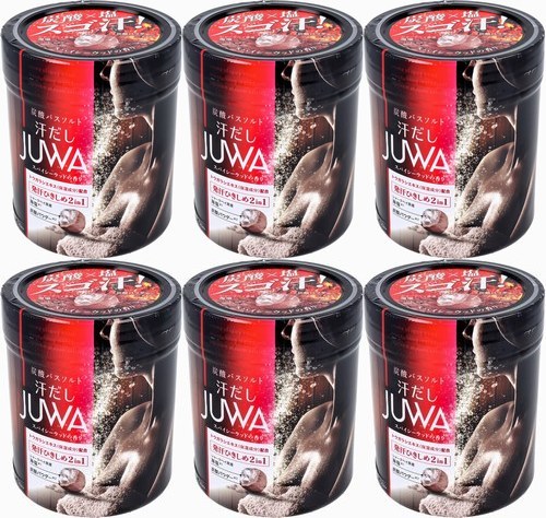 6缶　汗だし JUWA 炭酸バスソルト スパイシーウッドの香り 500g　発汗ひきしめ２ｉｎ１の新感覚バスソルト。 気分がスッキリととのいます。_500g　×6缶(3,000g)