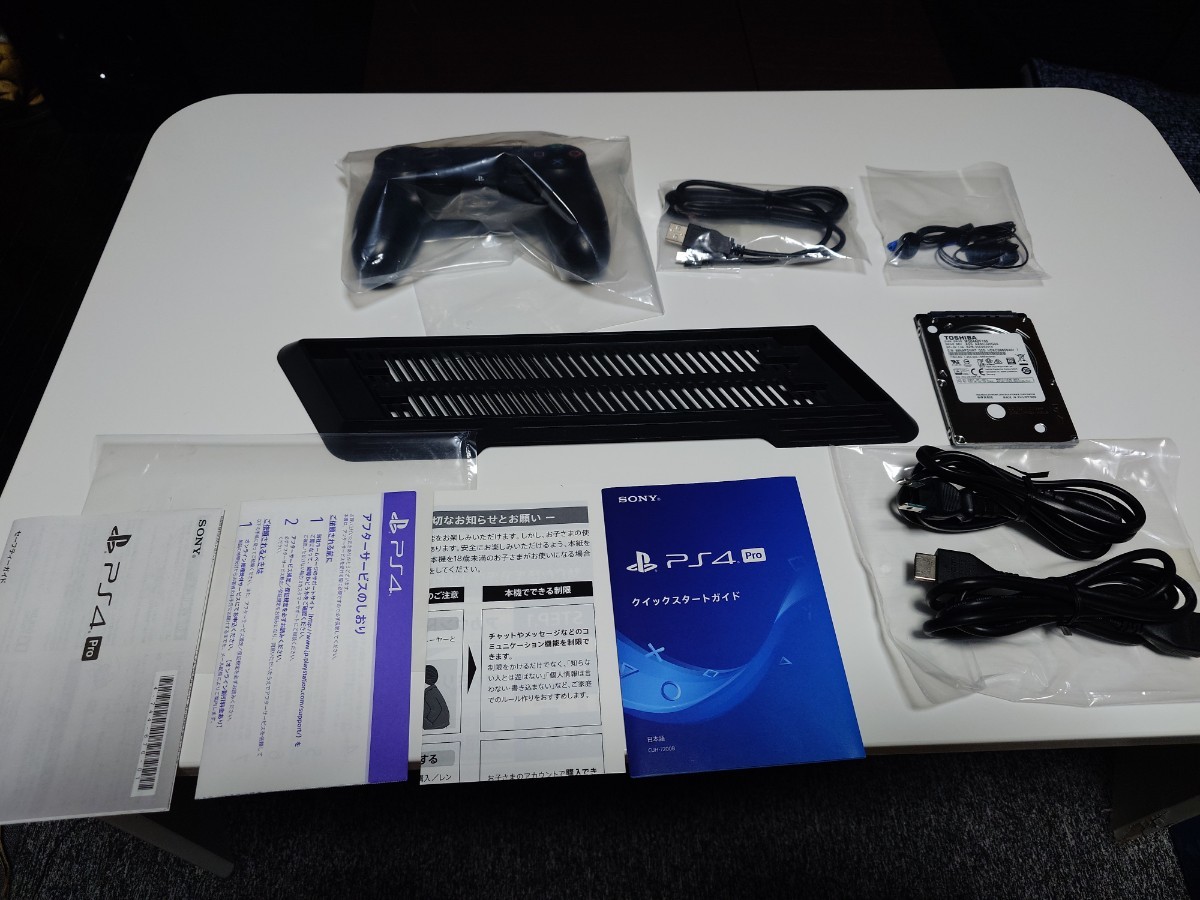 中古美品 SONY PS4 Pro 1TB SSD 換装済 縦置きスタンド PlayStation 4