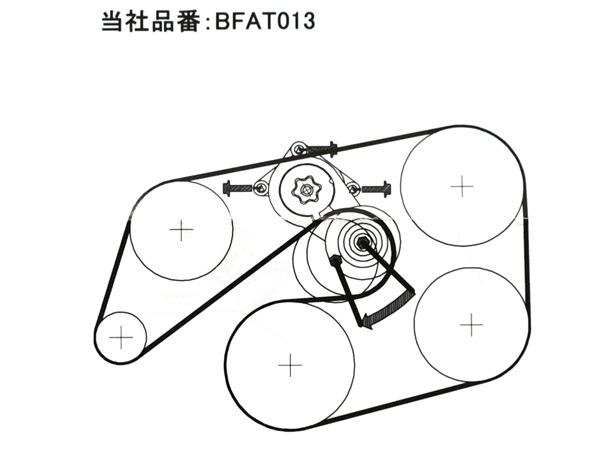 クラウンエステート JZS175W Vベルトオートテンショナー BANDO バンドー製 純正品番 16620-0W026 社外優良部品 送料無料_画像2