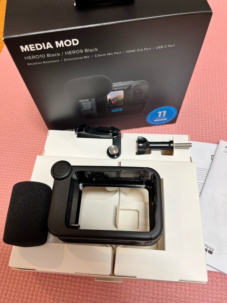 ー品販売 gopro Media ADFMD-001 | ブラック 対応 HERO9 / HERO10