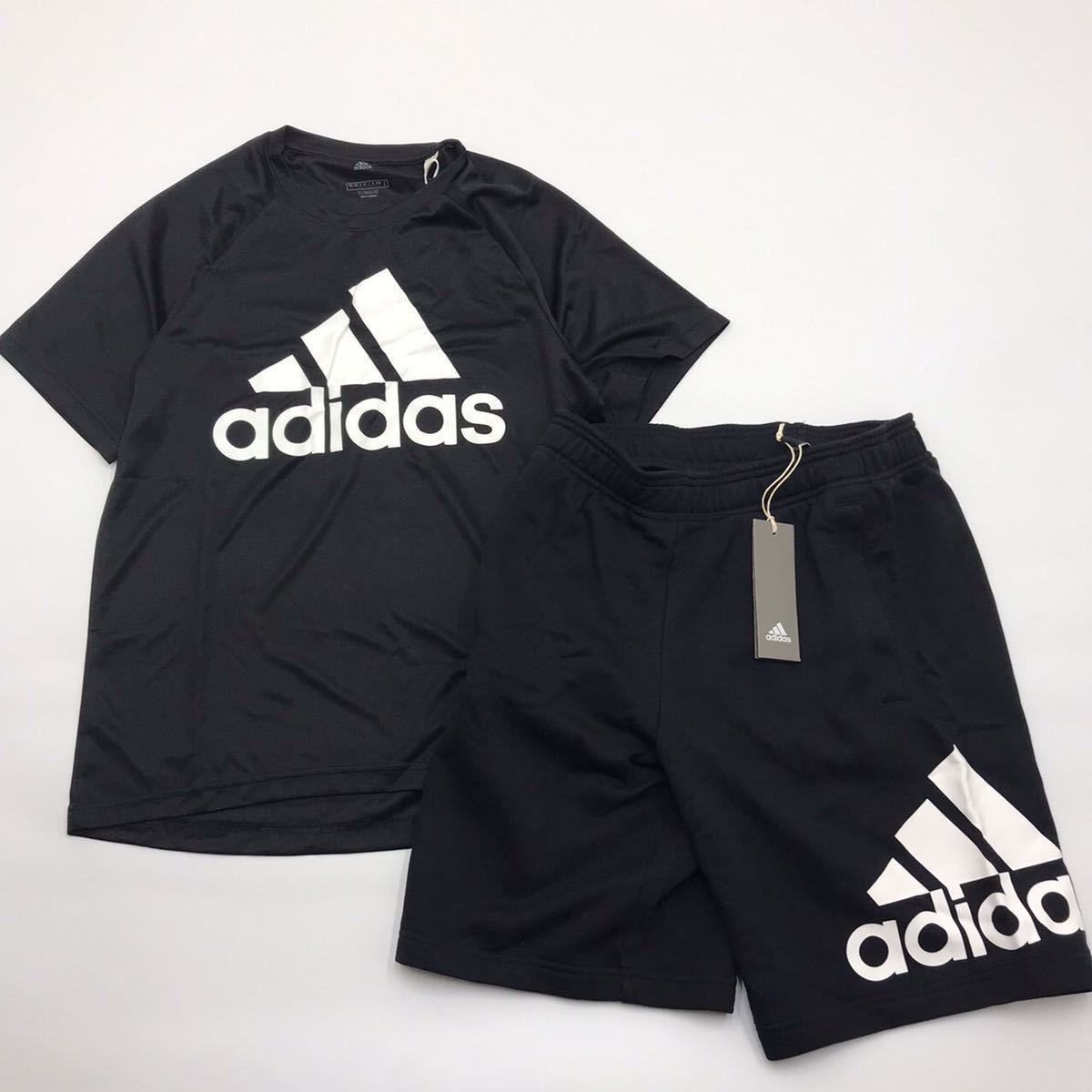 adidas adidas BVA79-BK0937CD8268トレーニングビッグロゴTシャツ上下セット M_画像1