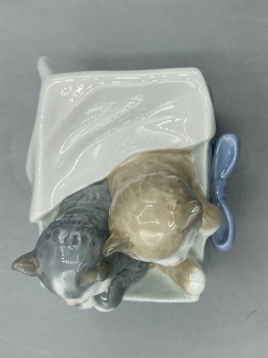 国内発送 リヤドロ ナオ 猫 置物 フィギュリン 陶器 陶器人形 (73-60-740)_画像7