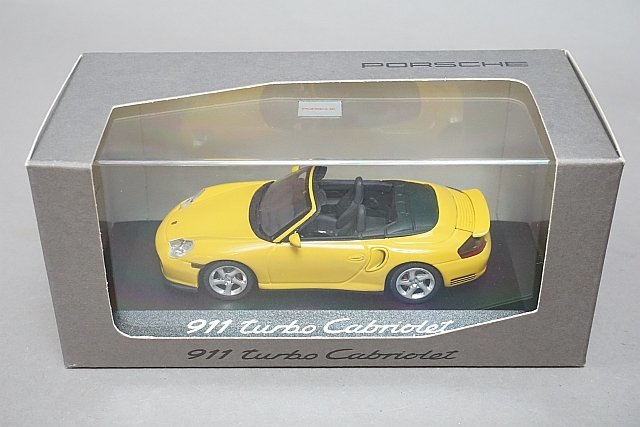 ミニチャンプス PMA 1/43 Porsche ポルシェ 911 ターボ カブリオレ イエロー ディーラー特注 WAP02010214_画像2