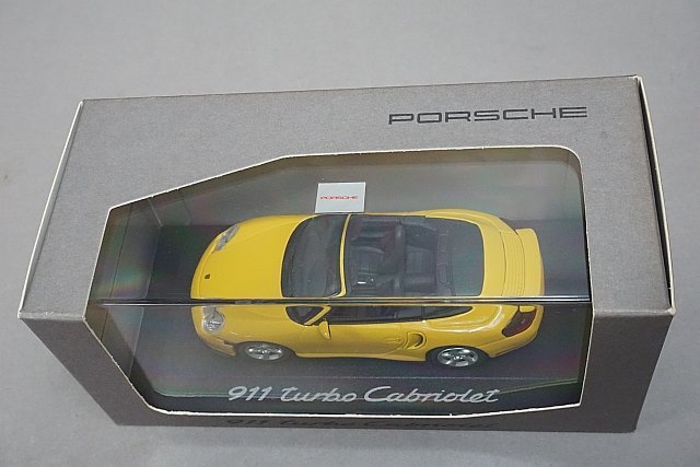 ミニチャンプス PMA 1/43 Porsche ポルシェ 911 ターボ カブリオレ イエロー ディーラー特注 WAP02010214_画像4