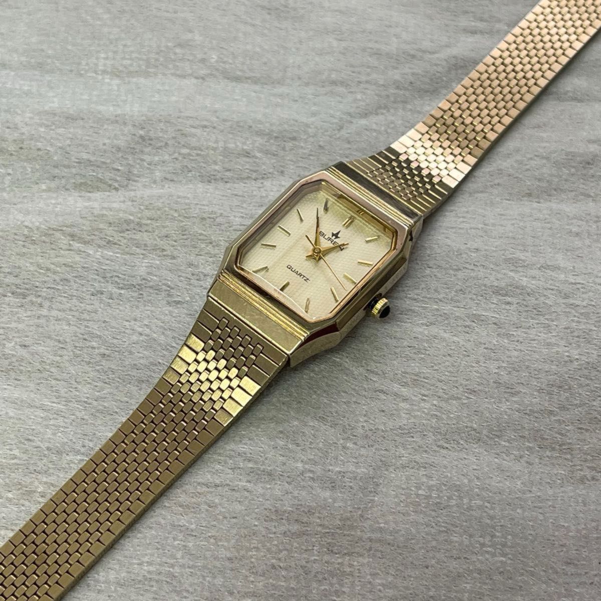 動作品　良品　ブレン　レディース　腕時計　スクエア　ゴールド　ビンテージ　レトロ　腕時計　女性　