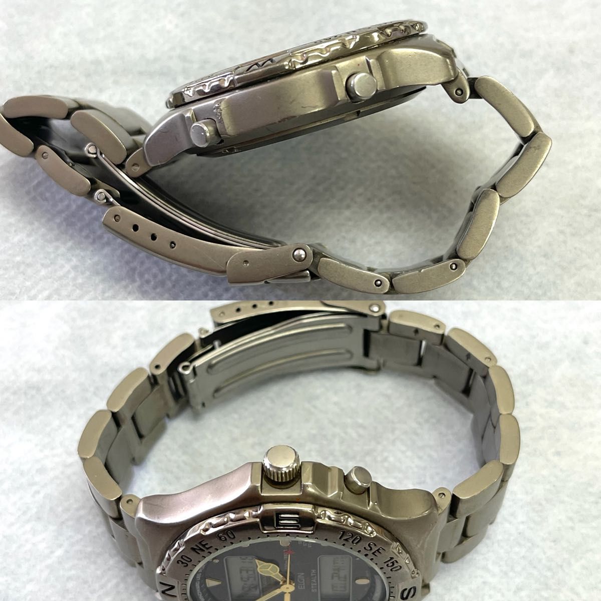 ELGIN Stealth Airforce チタン 腕時計 トリプルタイム 航空 ELGIN Stealth Airforce チタン 腕時計 トリプルタイム 航空