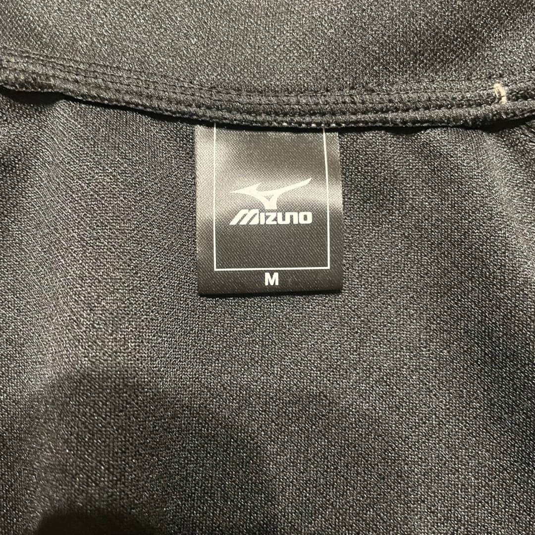 MIZUNO Mizuno Logo Mark embroidery entering sport wear on Zip up jersey black size M