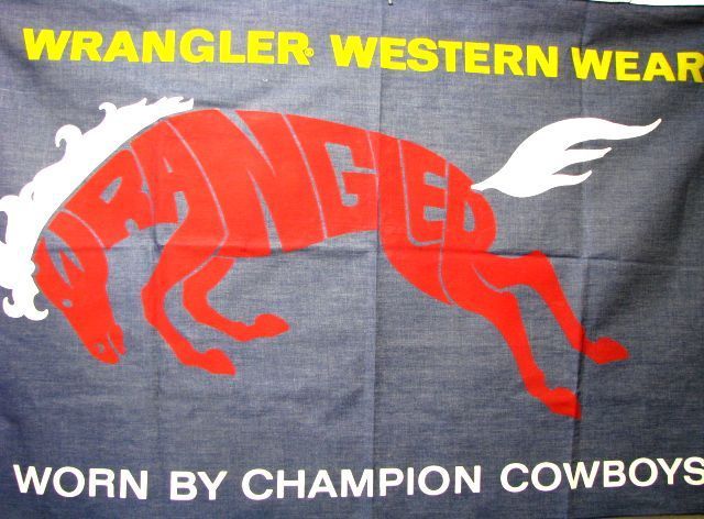 100%正規品 販促 バナー デニム Wrangler ラングラー @70's