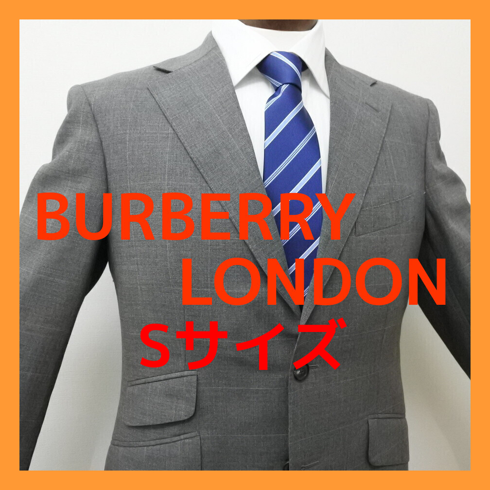 BURBERRY LONDON 段返り3ボタングレーウインドウペンスーツ(36R) バーバリーロンドン｜122_画像1