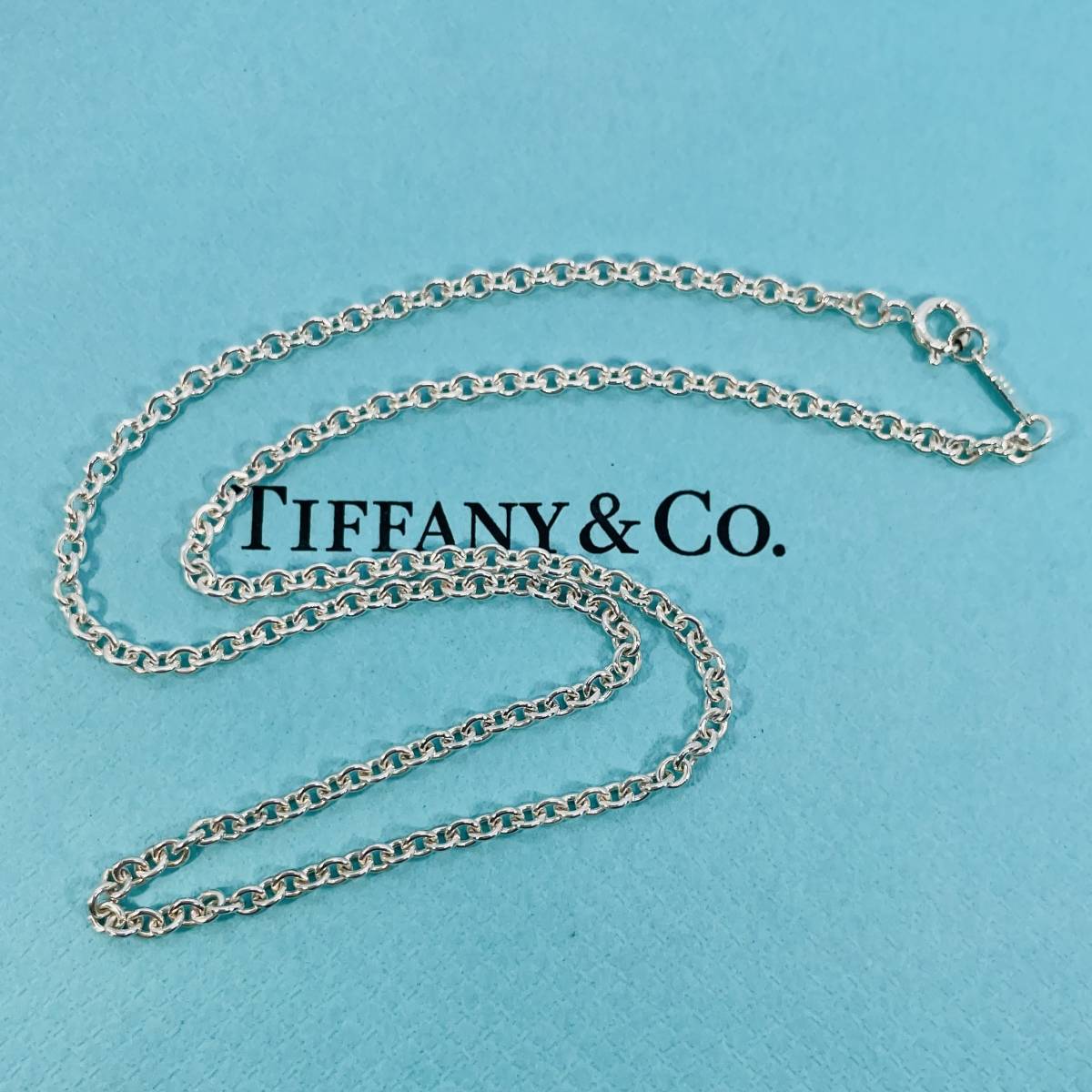 【希少】ティファニー ミディアム チェーン ネックレス シルバー 40cm 太め TIFFANY&Co. ★493