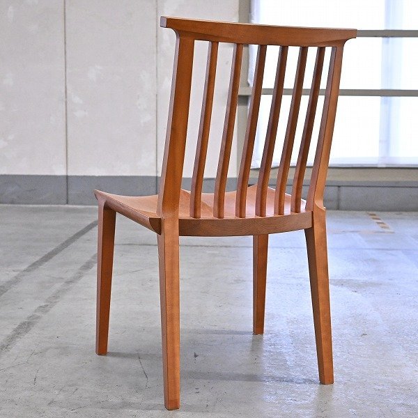 家具蔵 9万「ZEN/ゼン」ダイニングチェアb チェリー材 無垢 アームレス 椅子 格子 ラダー kagura カグラの画像2