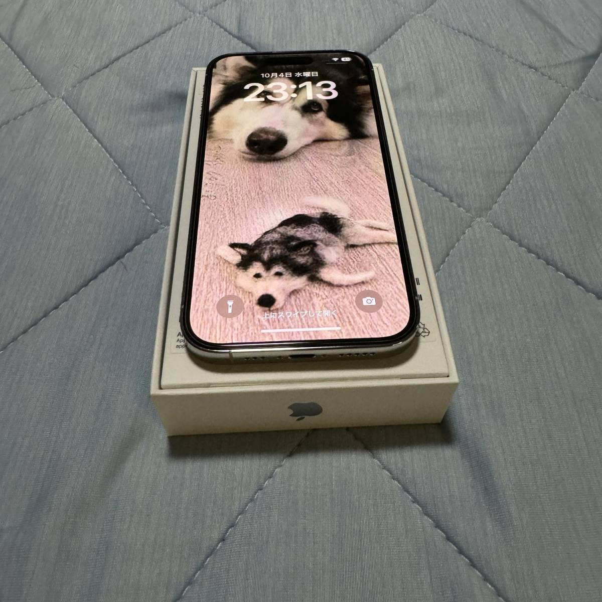 【極美品】iPhone 14 Pro 128GB MQ013J/A シルバー SIMフリー【送料無料・おまけ付き】