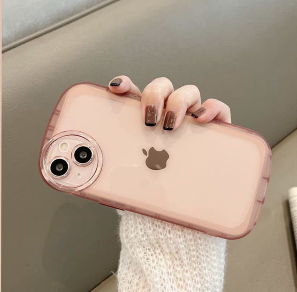 iPhone12 mini・veaol・スマホケース・スマホカバー・シリコン・携帯ケース・ クリアカバー・ピンク・美品_画像2