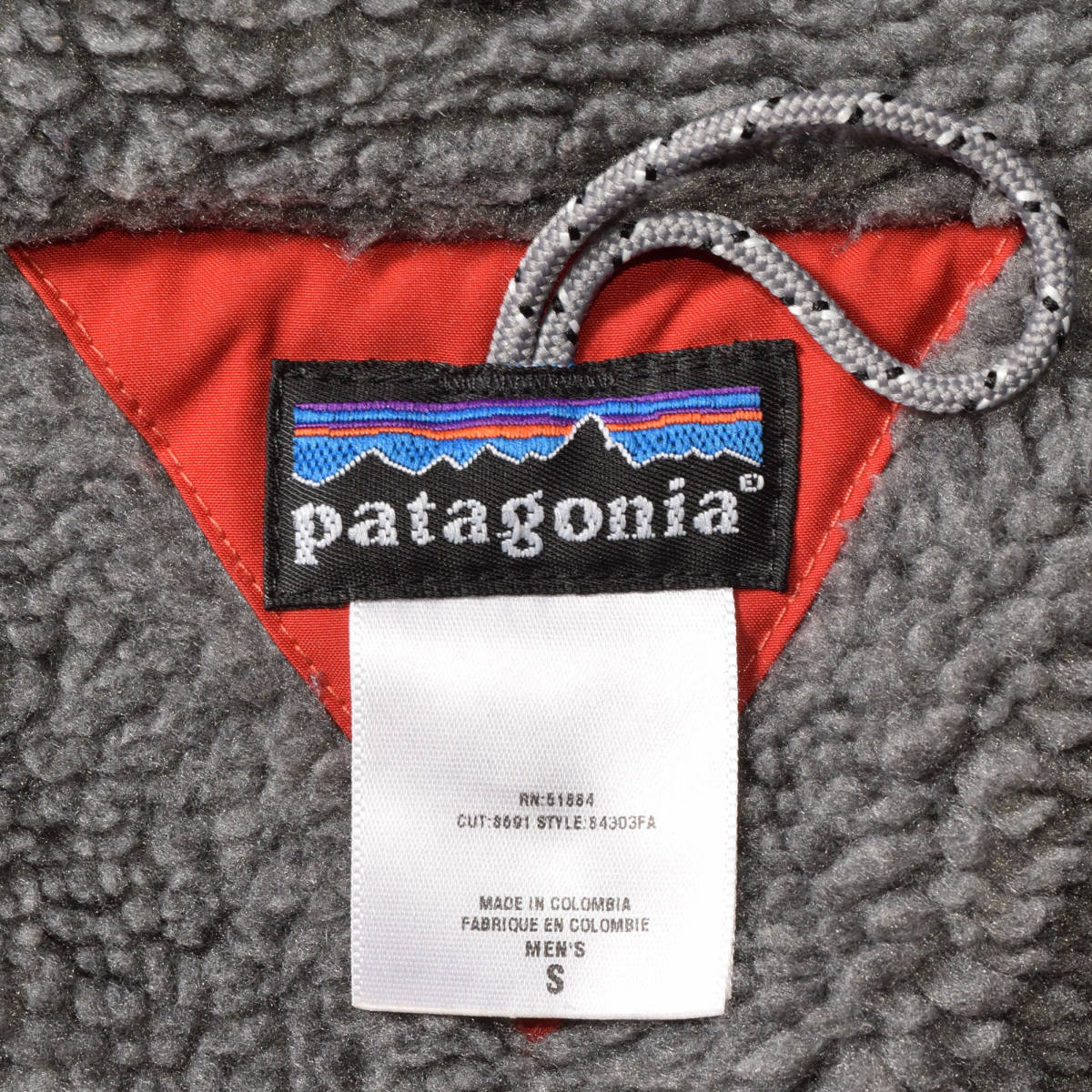 メンズS 日本M 04年 コロンビア製 patagonia パタゴニア インファーノジャケット レッド ボア マウンテンパーカー フリースアウトドア古着_画像7