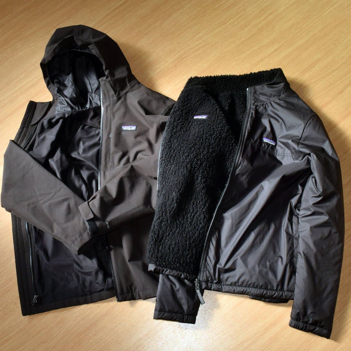 お歳暮 美品☆patagonia shelled synchilla jacket S 28145 黒