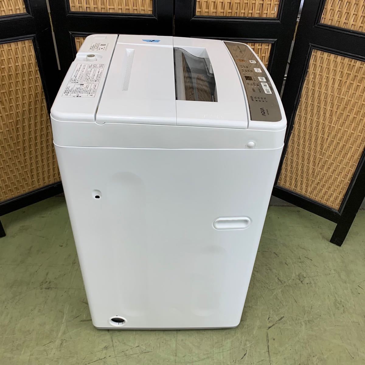 ♪【売り切り】2021年製！AQUAアクア 全自動洗濯機 AQW-S60Jホワイト 6.0kg 動作確認済み 生活家電_画像6