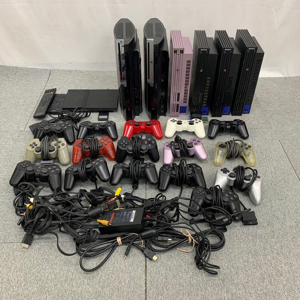 ◆【売り切り】SONY PS2 5台PS3 2台 コントローラー大量まとめ+ソフトセット ドラクエ DOD ff 戦国無双 いただきストリート etc..._画像1