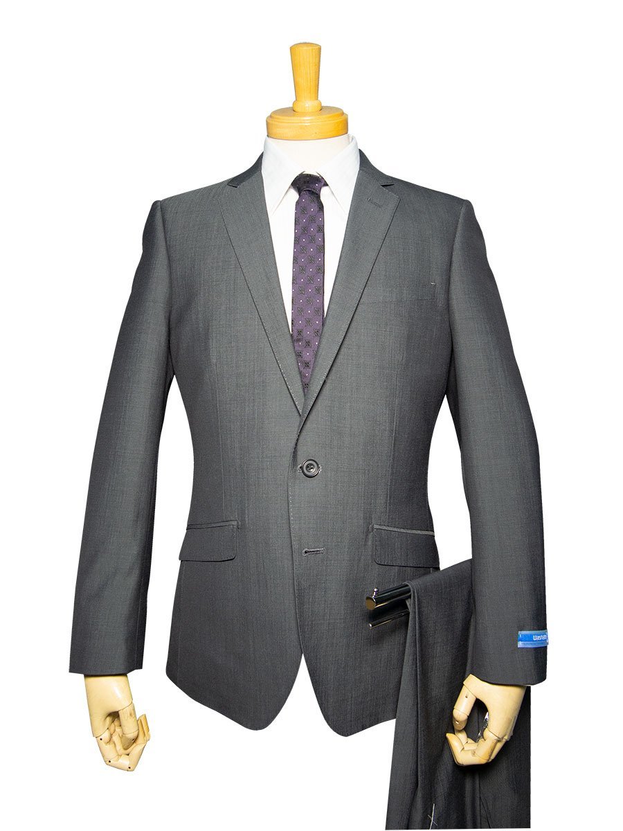 独特の素材 ウール混 ハイパースリム ノータック 2ツボタン スーツ