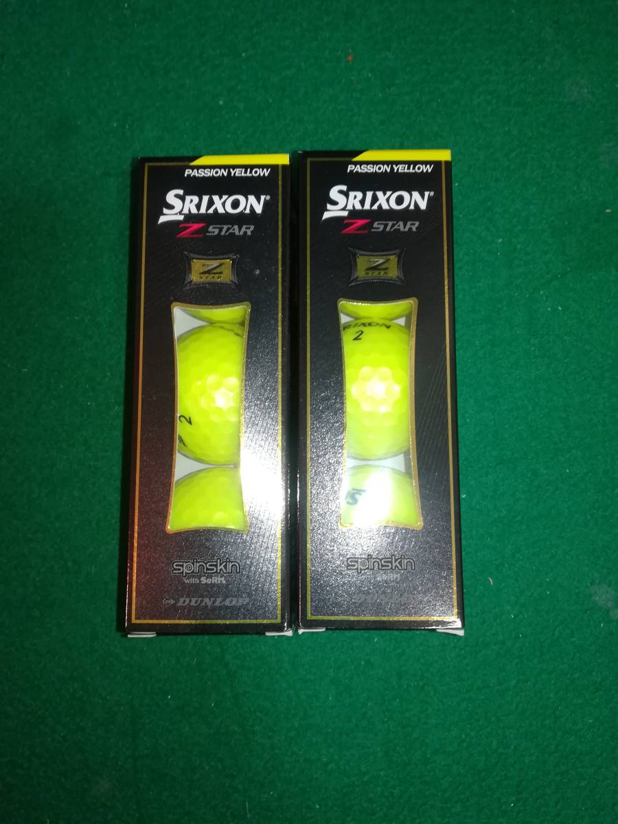 新品 未開封 ゴルフボール SRIXON Z STAR Yellow スリクソン ゼット スター イエロー_画像1