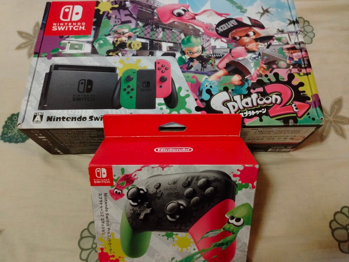 Nintendo Switch 任天堂スイッチ本体 スプラトゥーン2セット プロコン