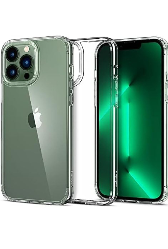 f007 Spigen iPhone 13 Pro Max ケース クリア TPU ワイヤレス充電対応 ウルトラ・ハイブリッド ACS03209 (クリスタル・クリア)　_画像1