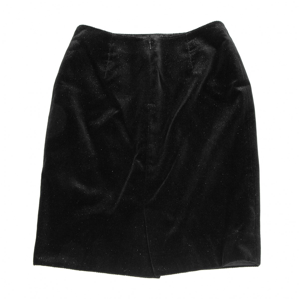 マドモアゼルディオールMademoiselle Dior グリッターベロア台形スカート 黒M_画像5