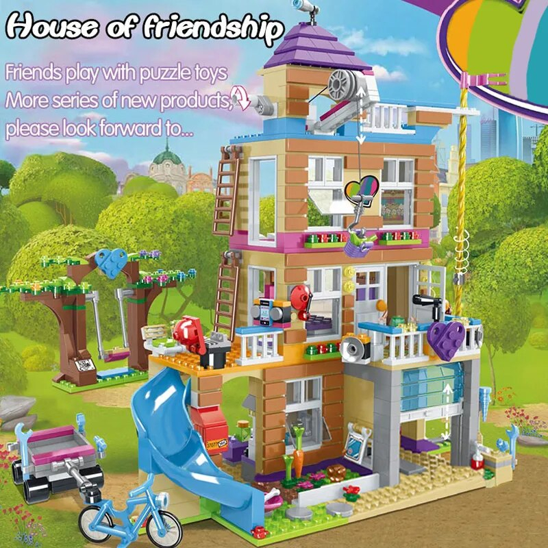 #1284#LEGO ブロック 互換 レゴフレンズ 家のビルディングブロックホテルと家のおもちゃ フィギュア クリスマスギフト_画像1