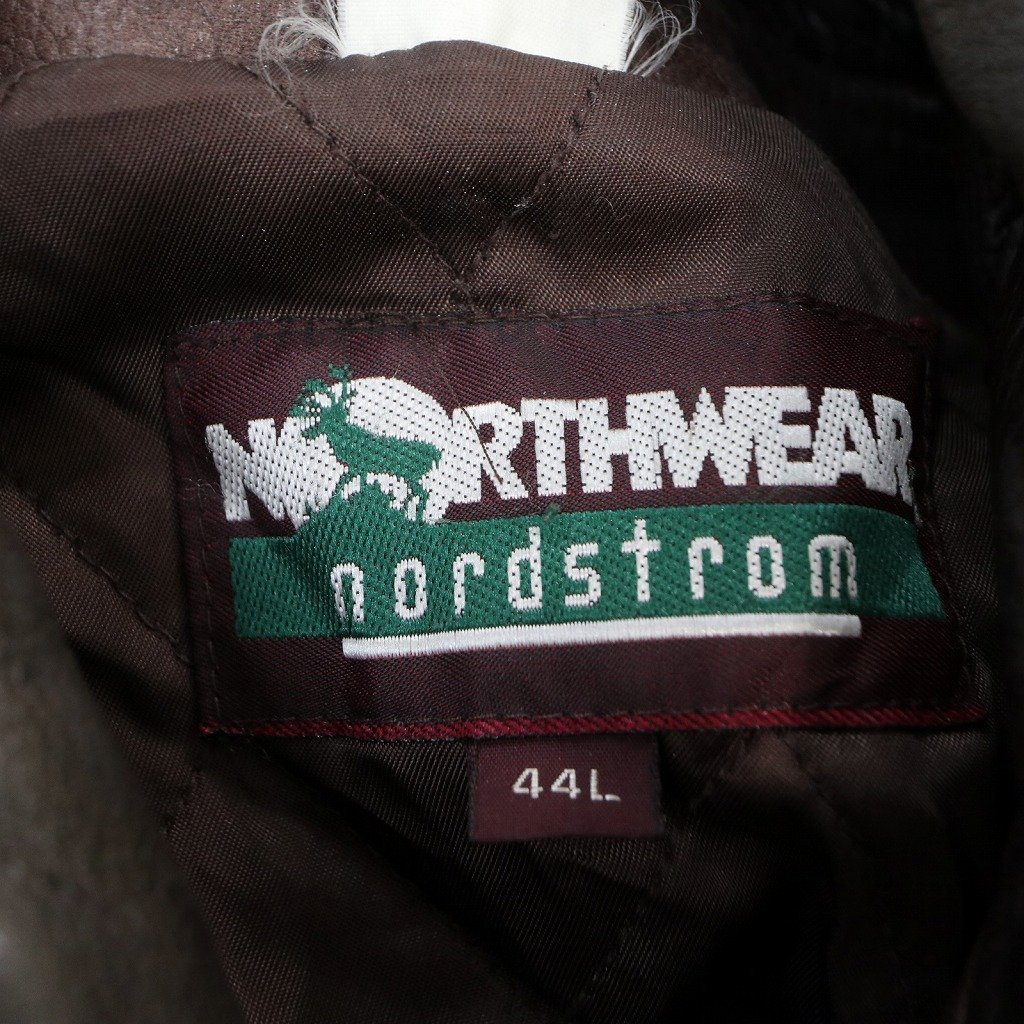 90年代 NORTHWEAR nordstrom G-1タイプ レザージャケット アメカジ ミリタリー ブラウン (メンズ 44L) 中古 古着 O5273_画像6