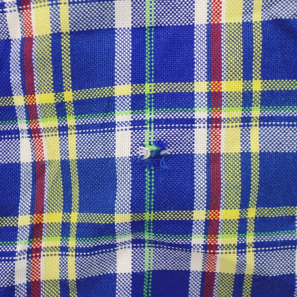 RALPH LAUREN ラルフローレン 長袖シャツ 大きいサイズ 刺繍 ボタンダウン チェック柄 ブルー (メンズ 3XB) 中古 古着 O6029_画像7